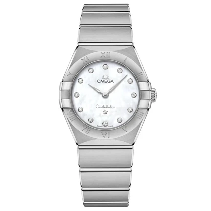 ساعت امگا کانسلیشن زنانه نقره ای ایندکس نگین Omega Constellation silver Silver