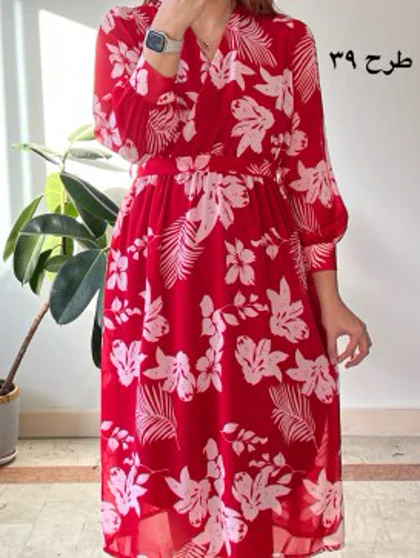 پیراهن حریر سرمه سری 16
