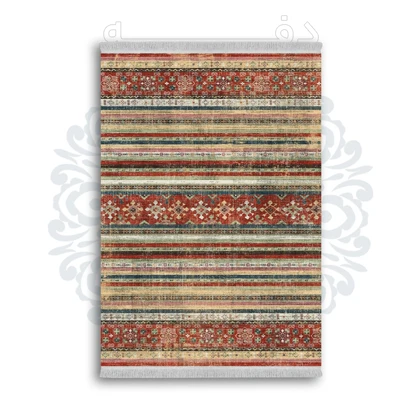 *جدید* فرشینه از جنس پارچه شانل مخمل ترک طرح فانتزی برند دفه کد 273