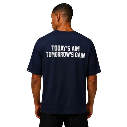 تیشرت مردانه زنانه اورسایز نخی 1991 today's aim tomorrow's gain مدل TS19115