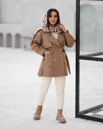 مدل بارانی 4دگمه بغل سگک کد 749