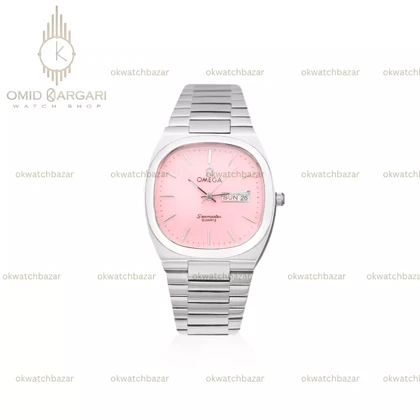 ساعت مچی امگا سیمستر نوستالژی سیلور صفحه صورتی Omega Seamaster
