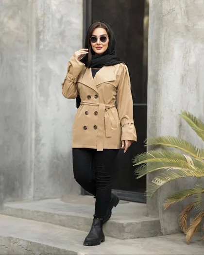 بارانی دخترونه شش دکمه کد 2282