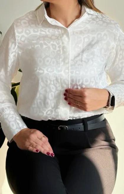 شومیز ساتن پلنگی