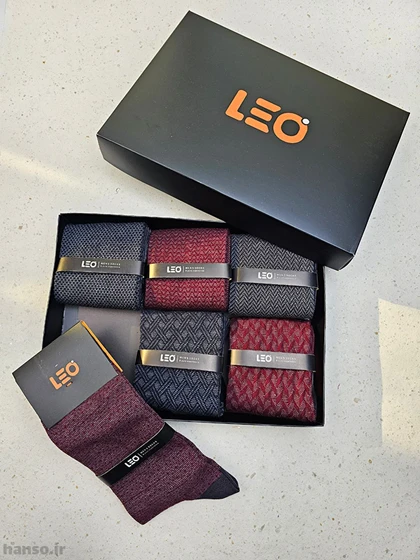 پک جوراب ساق‌دار لئو Leo کد 8102 - جعبه 6 جفتی