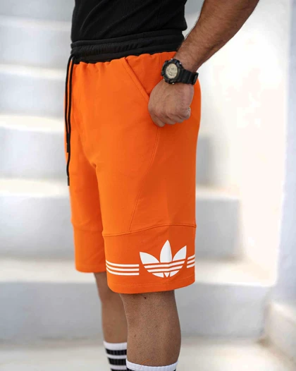 شلوارک بگ ورزشی ADIDAS نارنجی