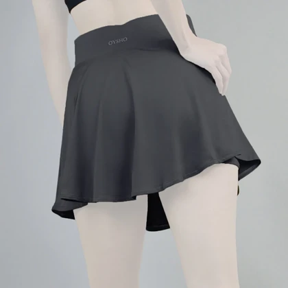 دامن کشاله دار تنیسی اویشو مدل PB-4H0258 طوسی تیره