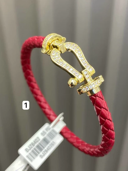 بنگل چرم امگا زرشکی