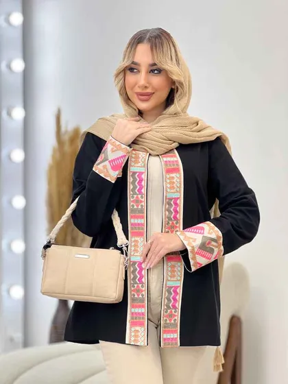 مانتو جلو باز خرجه کار هندی