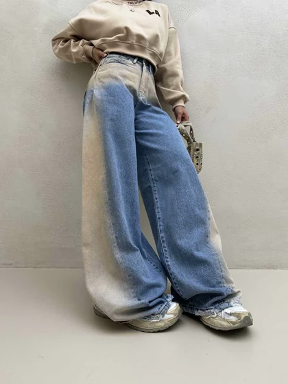 شلوار جین بگ 2 رنگ