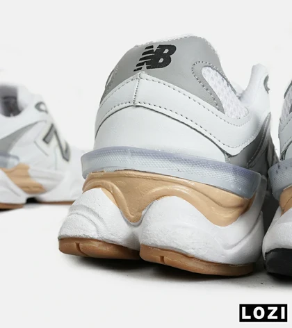 کفش کتانی مردانه سفید طوسی NEW BALANCE 9060