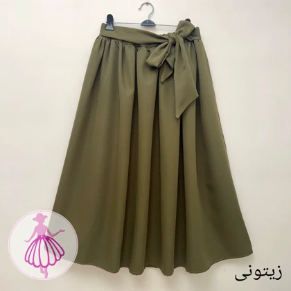 دامن پاپیونی پرچین کلوش بلند در رنگبندی متنوع(کد1440)