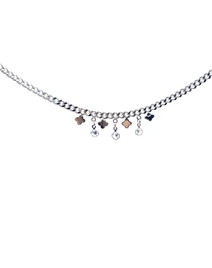 پابند طرح ون کلیف نگین‌دار سفید برند YSX