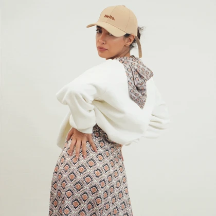 ست دورس و دامن اسکارف دار آهو