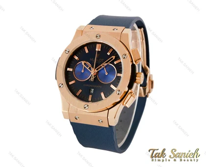 ساعت هابلوت مردانه سه موتوره سورمه ای Hublot-4089-G