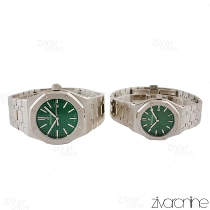 ست ساعت اودمار پیگه (AP) سیلور صفحه سبز 105263