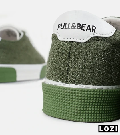 کفش کتانی مردانه سبز سفید PULL & BEAR