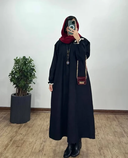 پیراهن مانتویی پاییزه رایلی 4 با کد 4236(ایراددار)