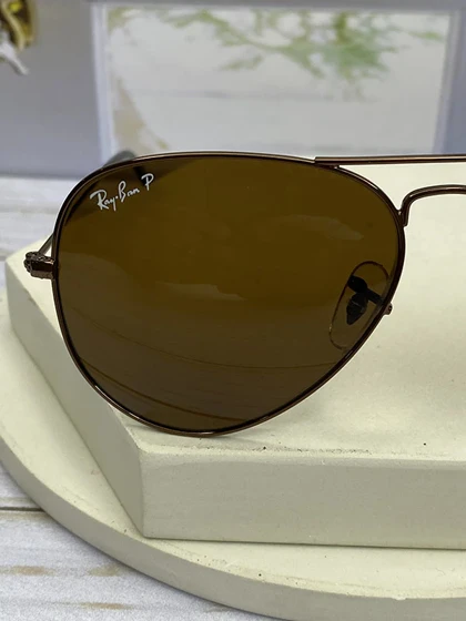 عینک آفتابی ری‌بن RB3025 Aviator پلاریزه فریم فلزی، عدسی کریستال، سایز 58