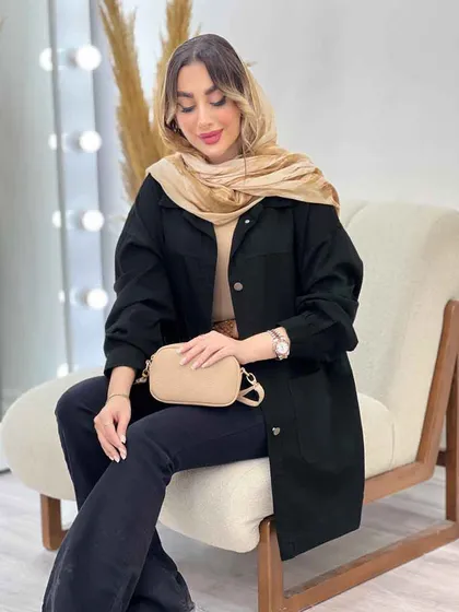 مانتو دو جیب برش‌دار سرو