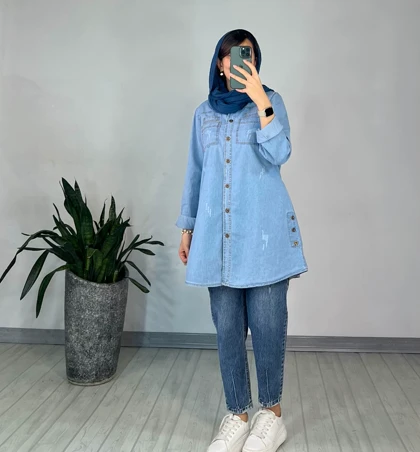 مانتو جین کاغذی ندا