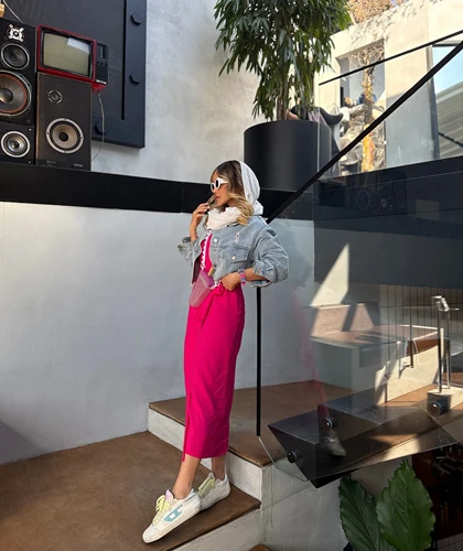 پیراهن ورپ آستین‌دار MNG683