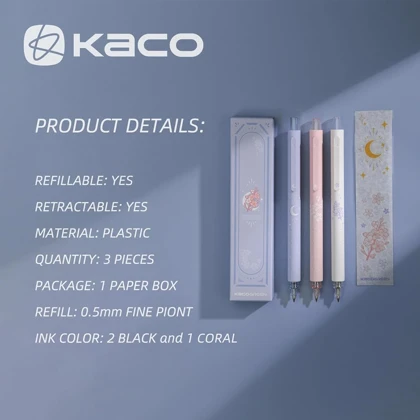 خودکار ژله ای کاکو (KACO K1028) با نوک 0.5 میلی متری 3 عددی مدل Sakura