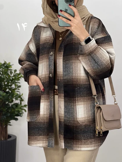 کت پشمی آلبالو