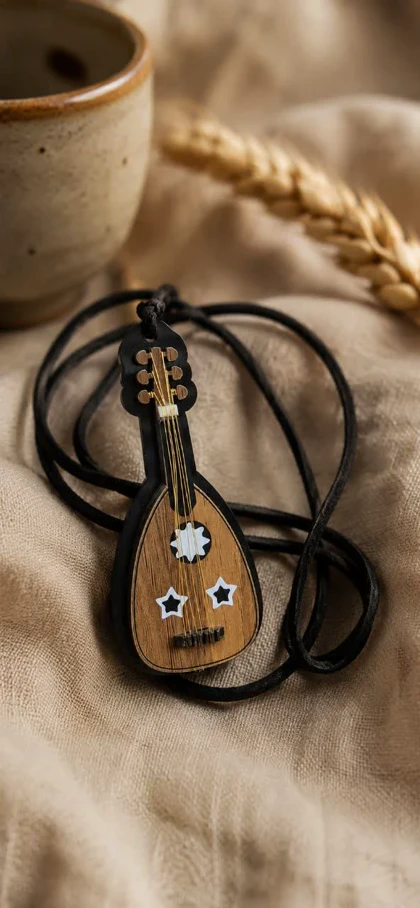 گردنبند چوبی گیتار