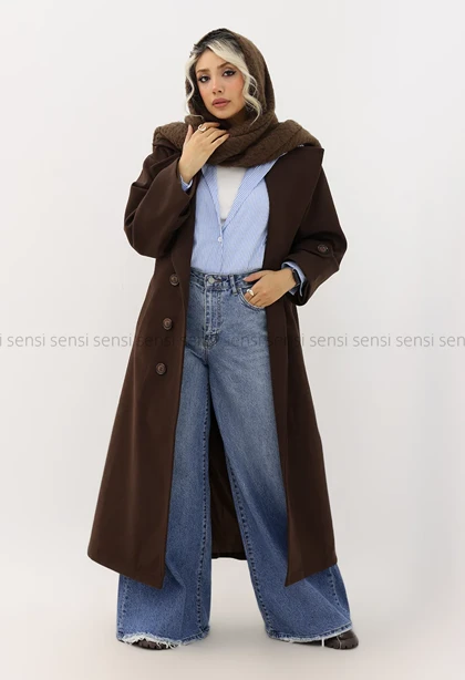 پالتو فوتر 6دکمه آستر دار کد1005028