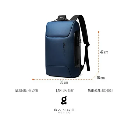 کوله پشتی بنج اورجینال BANGE - BG7216 + قفل ضد سرقت