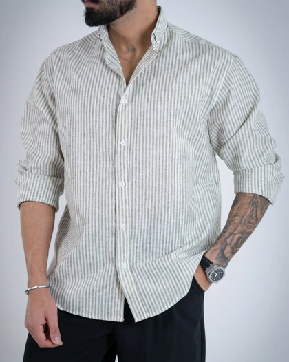 پیراهن راه راه برزین-کد4796