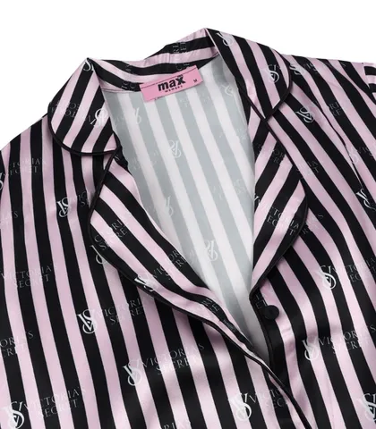 ست لباس خواب راحتی شلوارک و بلوز ساتن anamax آنامکث کد 025 طرح Victoria's Secret