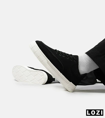 کتانی مردانه مشکی سفید PULL&BEAR