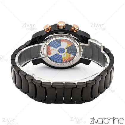 ساعت بولگاری زنانه سه موتوره صفحه مشکی رزگلد 106169