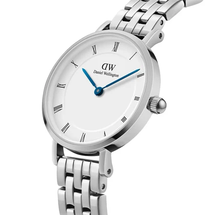 ساعت دنیل ولینگتون زنانه فلزی گرد سیلور ایندکس یونانی DW-5504-L
