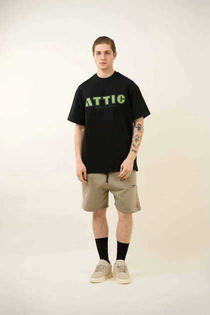 تیشرت مدل L/S Print مشکی برند اتیک attic