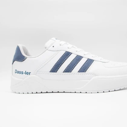 کتانی آدیداس داسلر سفید سرمه ای بزرگپا کد 6063