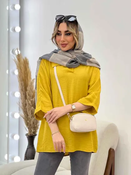 مانتو جلو بسته یقه دار