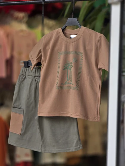 تیشرت شلوارک بچگانه نخل (1015)
