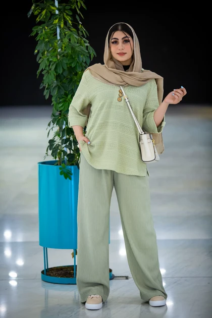 مانتو مراکشی 3 دکمه نما چوبی