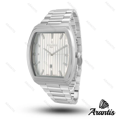 ساعت رومانسون مردانه مکس مردانه فول سیلور m-10062