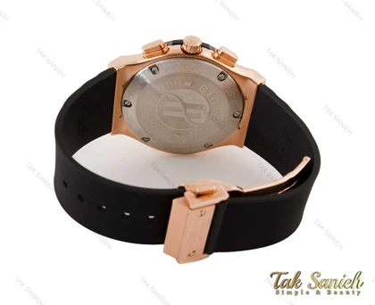 ساعت هابلوت مردانه سه موتوره رزگلد مشکی Hublot-4075-G
