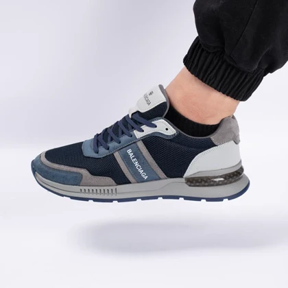 کفش و کتانی مردانه مدل بالنسیاگا BALENCIGA رنگ مشکی طوسی