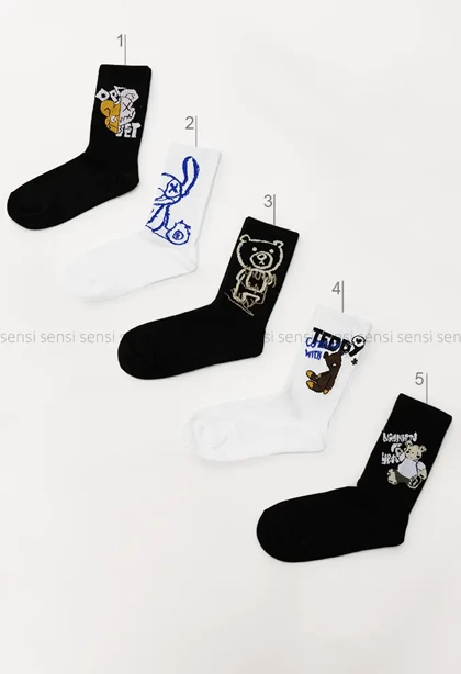 جوراب انگلیسی ساق‌دار پنبه کد1004996