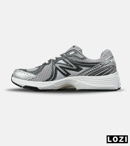 کفش کتانی بزرگ پا سفید طوسی New Balance 860 V.02 مدل 7524