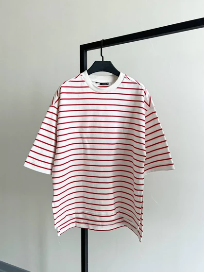 تیشرت راه راه قرمز ZARA