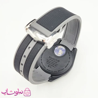 ساعت امگا سواچ moonswatch با بند رابر زنانه مردانه رنگ فول مشکی کیفیت مستر کد 3750
