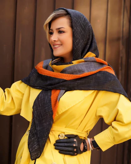 روسری وسط ساده نخی پاییزه