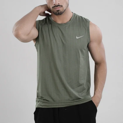 رکابی ورزشی مردانه نایک مدل Dri Fit-033 یشمی
